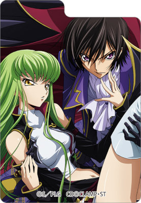 キャラクターデッキケースW コードギアス 反逆のルルーシュ「ルルーシュ & C.C.」 (外寸)約幅150×高98×厚65mm、(内箱内寸)約幅70×高96×厚60mm(2個入り)、(セパレーター)約幅66×高87×ミミ8mm(4枚入り)