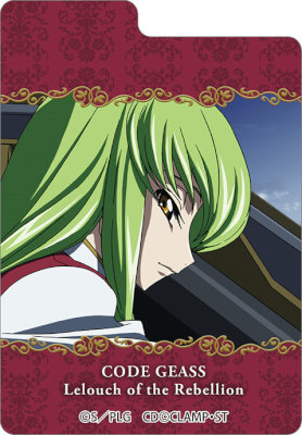 キャラクターデッキケースW コードギアス 反逆のルルーシュ「C.C.」 (外寸)約幅150×高98×厚65mm、(内箱内寸)約幅70×高96×厚60mm(2個入り)、(セパレーター)約幅66×高87×ミミ8mm(4枚入り)